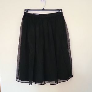 Banana Republic New black midi skirt